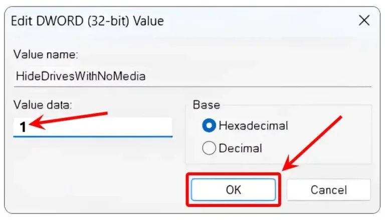 How to Hide or Show Empty Hard Drives in Windows 11