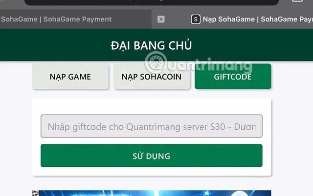 Código Dai Bang Chu, código de regalo Dai Bang Chu último evento