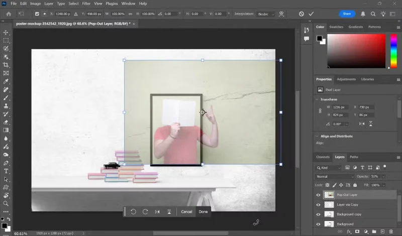 Hoe je een verbluffend 3D-pop-outeffect creëert in Photoshop