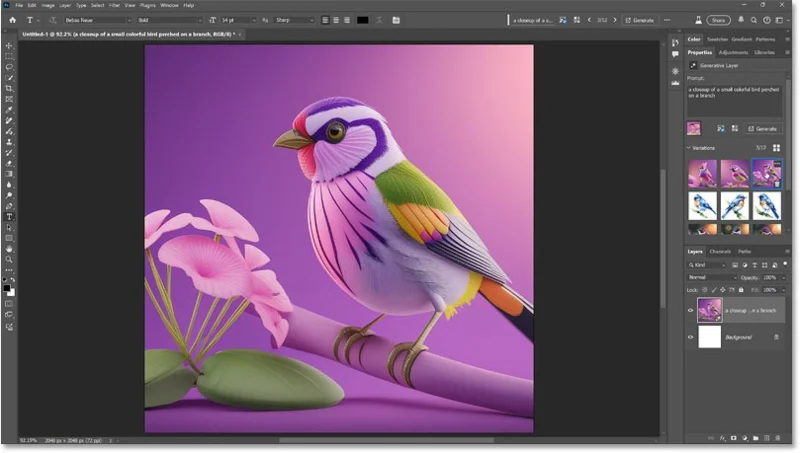 Hoe u AI-afbeeldingen in Photoshop maakt met Adobe Firefly