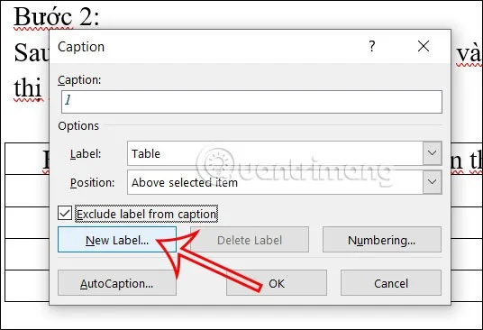 Word'de tablo başlıkları ekleme talimatları