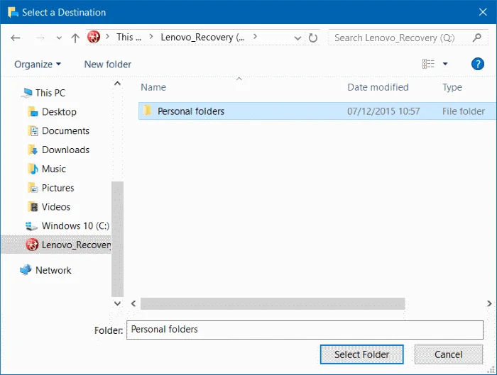 Move Desktop, Downloads and Documents to another drive on Windows 10