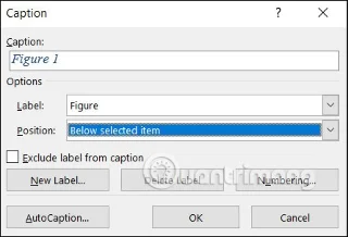 Instruções para inserir legendas para imagens no Word