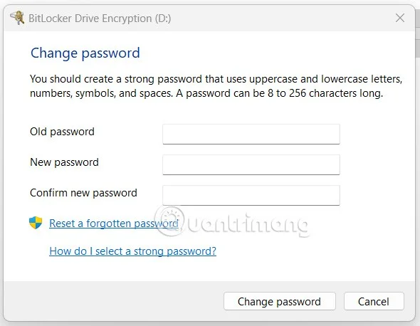 Instruções para alterar a senha do BitLocker no Windows 11
