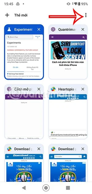 Cómo habilitar la agrupación de pestañas por color en Chrome Android