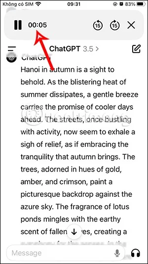 ChatGPT'de geri bildirim okuma talimatları