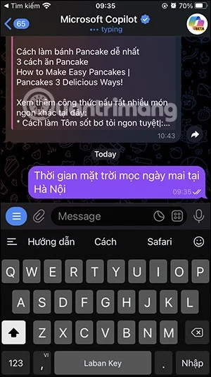 Consejos para usar el chatbot de IA Copilot en Telegram