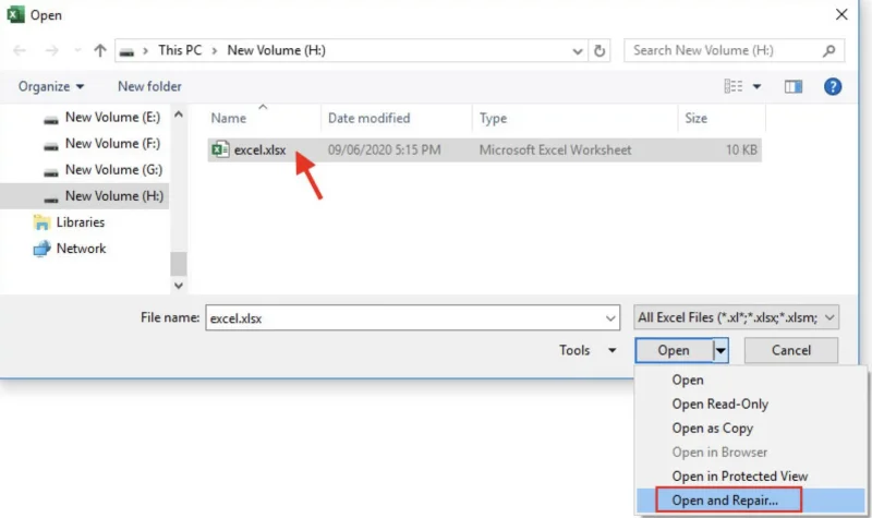 8 maneras de solucionar el error "Excel no se puede abrir porque el formato del archivo no es válido"