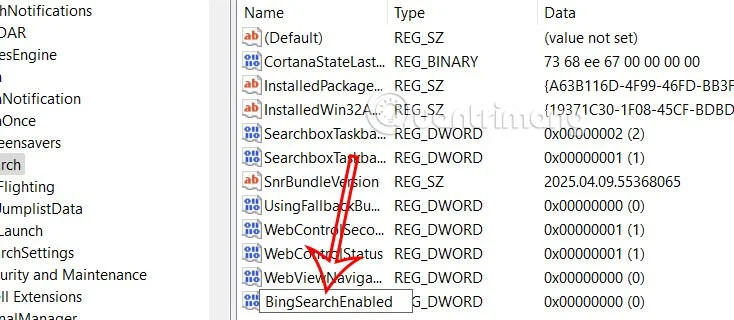 Web aramasını kapatma talimatları Başlat menüsü Windows 11