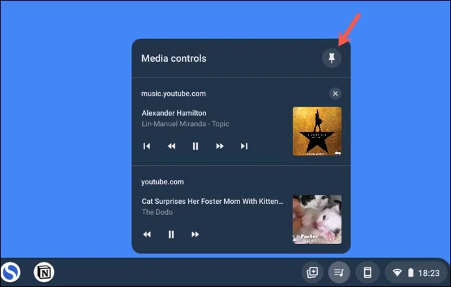 Cómo anclar controles multimedia a Chromebook Shelf