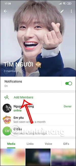 Telegram'da grup bağlantısı alma talimatları