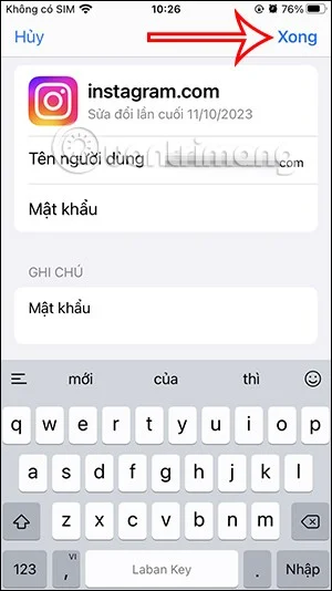 iPhone에 저장된 비밀번호에 메모를 추가하는 방법