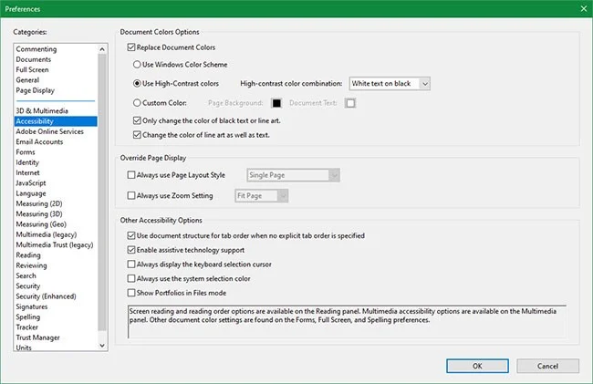 Cómo habilitar el modo oscuro de Adobe Reader