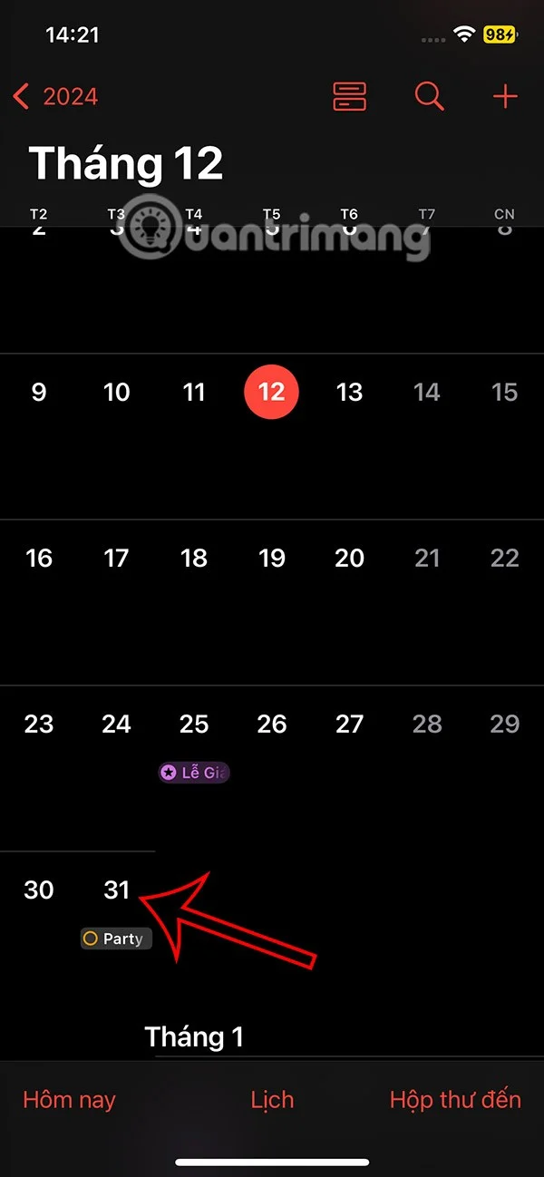 iPhone'daki Takvim'den hatırlatıcılar nasıl silinir