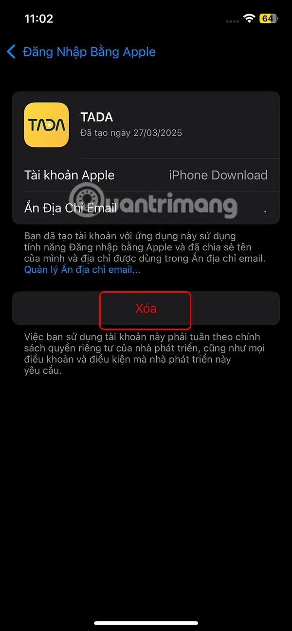Hoe verwijder ik app-accounts die zijn aangemaakt via Aanmelden met Apple?