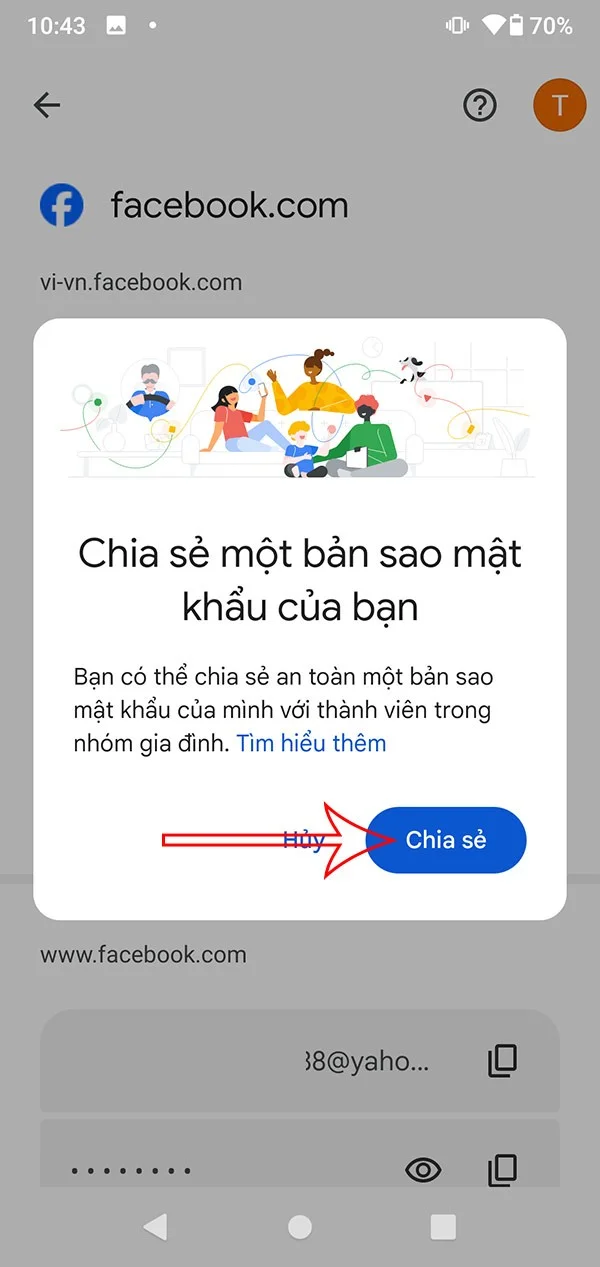 Conseils pour partager les mots de passe enregistrés sur Google Chrome mobile
