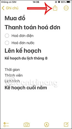 IPhone notlarının bir kopyası nasıl gönderilir