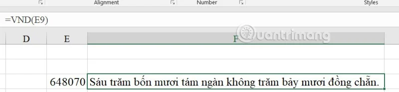 Arahan untuk 5 cara untuk menukar nombor kepada perkataan dalam Excel