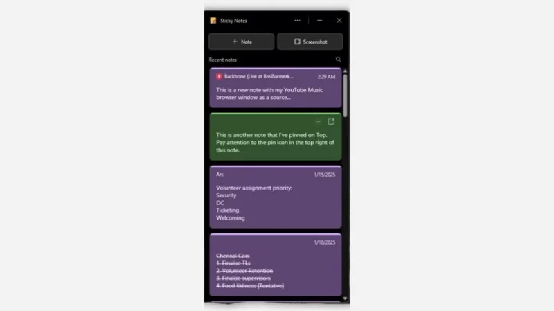 Microsoft lanza la nueva aplicación Sticky Notes para Windows 11