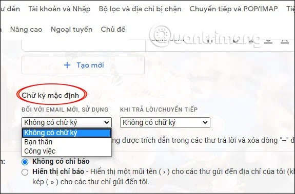 Meerdere handtekeningen aanmaken in Gmail