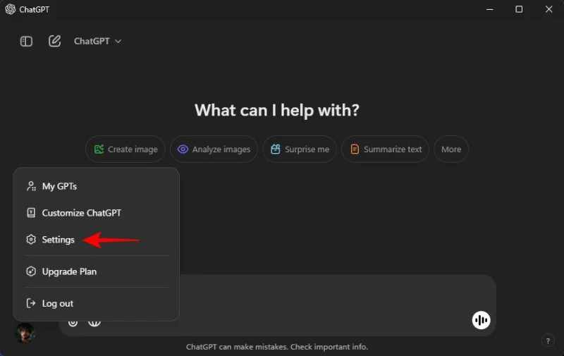 How to change ChatGPT shortcut key on Windows How to change ChatGPT shortcut key on Windows