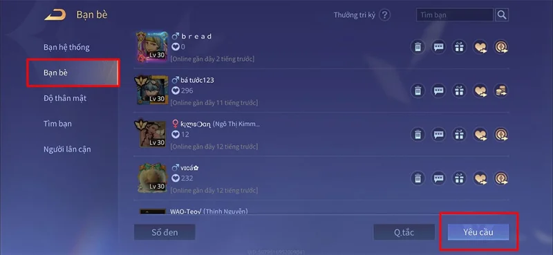 Jak blokować znajomych w Lien Quan Mobile