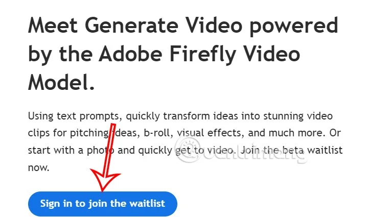 Cómo registrarse en Adobe Firefly Video