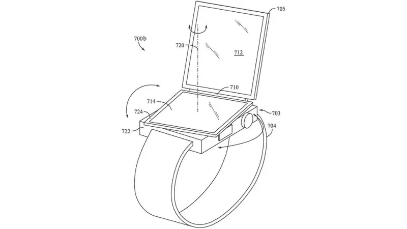 Vergeet de opvouwbare iPhone! Apple heeft een opvouwbare Apple Watch met twee schermen gepatenteerd