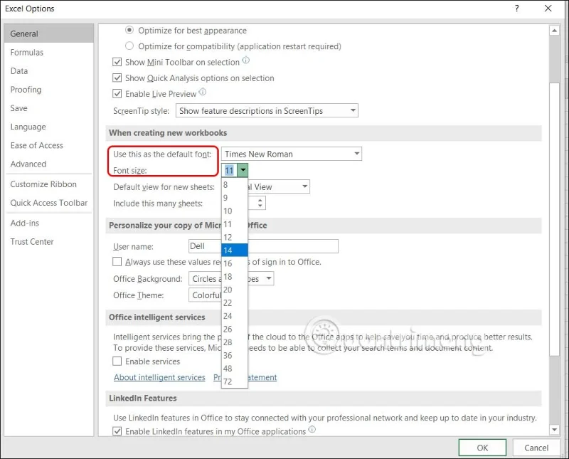 Default settings in Excel that should be changed