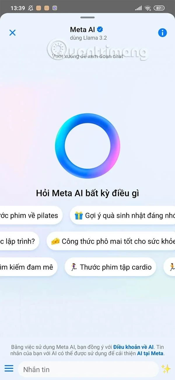كيفية استخدام روبوت المحادثة Meta AI على Messenger