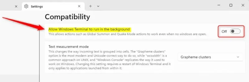 How to run Windows Terminal in the background