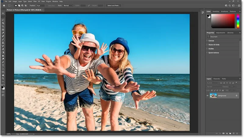 Cómo crear el efecto de imagen en imagen en Photoshop