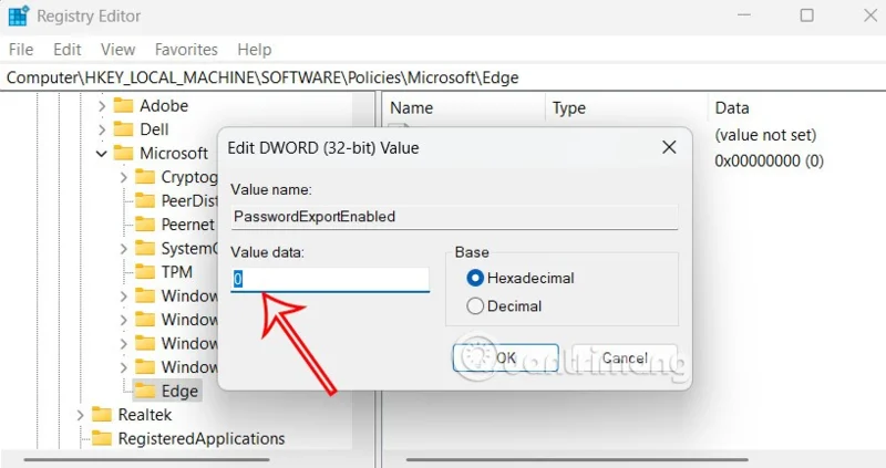 Hoe u het exporteren van opgeslagen wachtwoorden in Microsoft Edge kunt uitschakelen