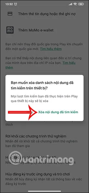Hoe verwijder ik de zoekgeschiedenis op CH Play?