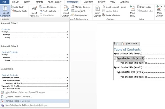Cómo crear una tabla de contenido en Word automáticamente en Word 2019/2016/2010/2007