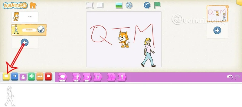 Instruções para adicionar personagens no ScratchJR