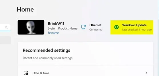 Instruções para ver a hora da última atualização do Windows