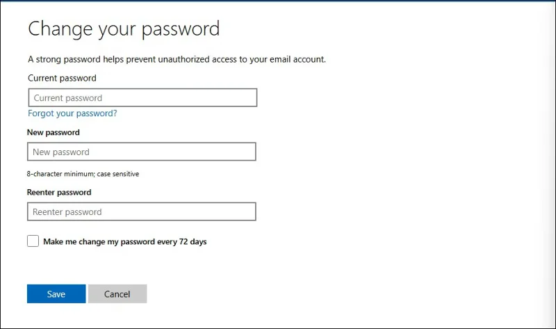 How to log in and turn off password expiration reminder