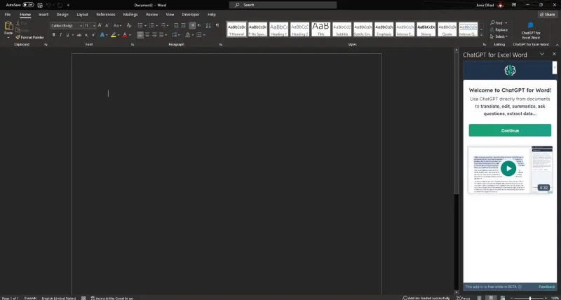 Hoe u automatisch documenten kunt maken met ChatGPT in Microsoft Word