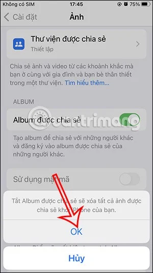 IPhone에서 앨범 공유를 끄는 방법