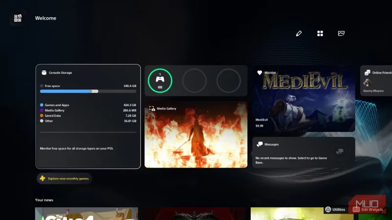 Hoe u uw persoonlijke dashboard op de PS5 kunt aanpassen
