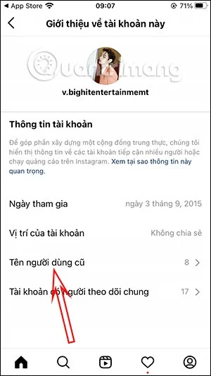 Cómo ver el historial de cambios de nombre de la cuenta de Instagram