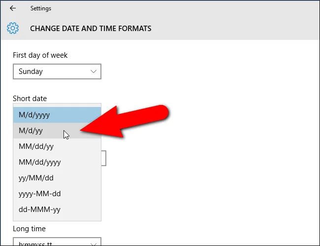 Jak zmienić format daty i godziny w systemie Windows, zmień ukośnik na kropkę