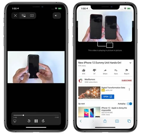 iPhone에서 PIP(화면 속 화면)를 활성화하고 사용하는 방법