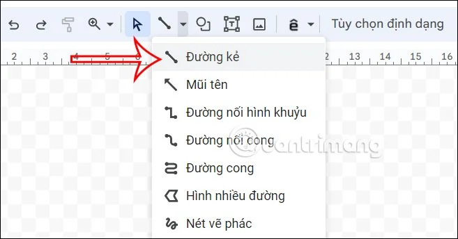 Instrucciones para insertar líneas horizontales y verticales en Google Docs