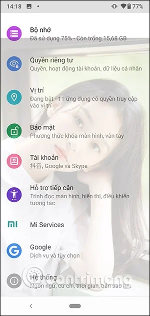 안드로이드 폰에 투명 배경화면을 설정하는 방법