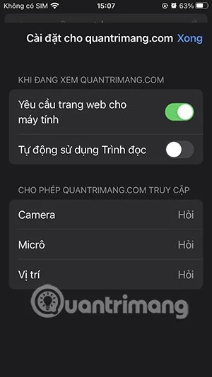 iPhone Safari에서 웹사이트 설정에 액세스하는 방법