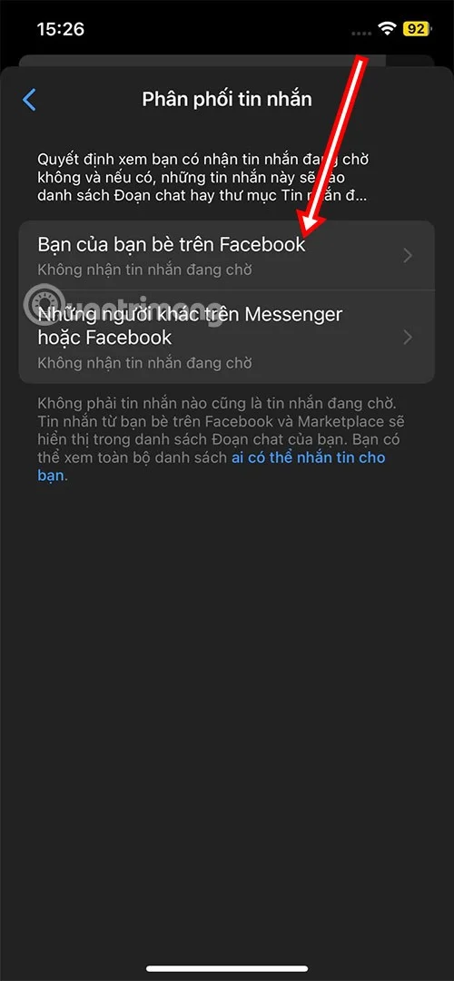 Hoe je geen berichten van vreemden ontvangt op Messenger