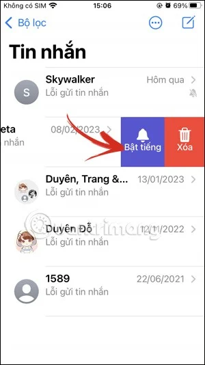 iPhone에서 다른 사람의 메시지 알림을 끄는 방법