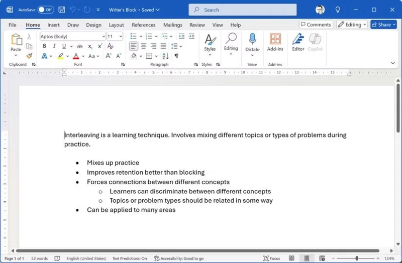 Trucos de Microsoft Word para ayudarte a superar tu bloqueo de escritura